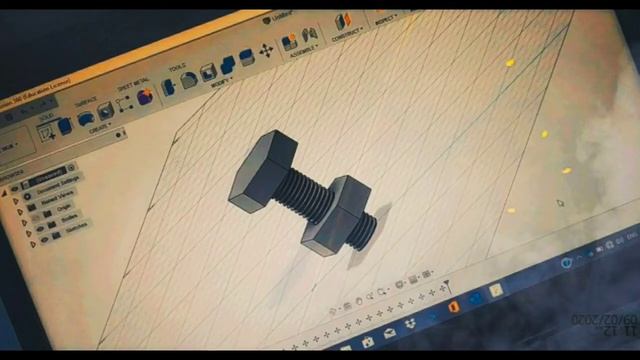 AUTOCAD FUSION 360 DESIGN !! NUT & BOLT. смотреть онлайн