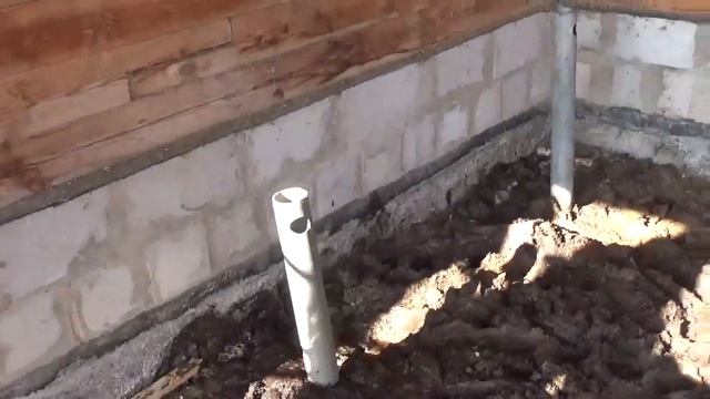 Крутилка для свай. Сваи под навесом.