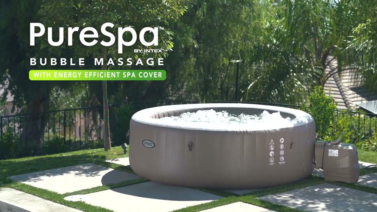 Джакузи Intex PureSpa Bubble Therapy+Hard Water System с теплосберегающим тентом, 196х71 см 28476