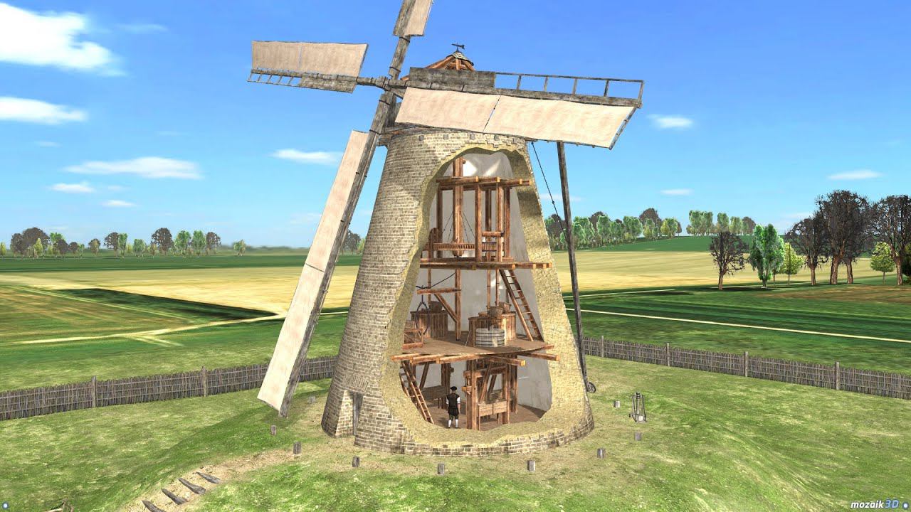 Как устроена ветряная мельница ? смотреть онлайн