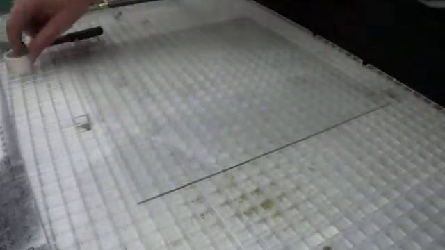 Режем круглое стекло на кухне. 1-я серия