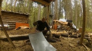 Что то пошло не по плану. Установка печки, окна и двери в Таёжную избу. Самоизоляция в Тайге.