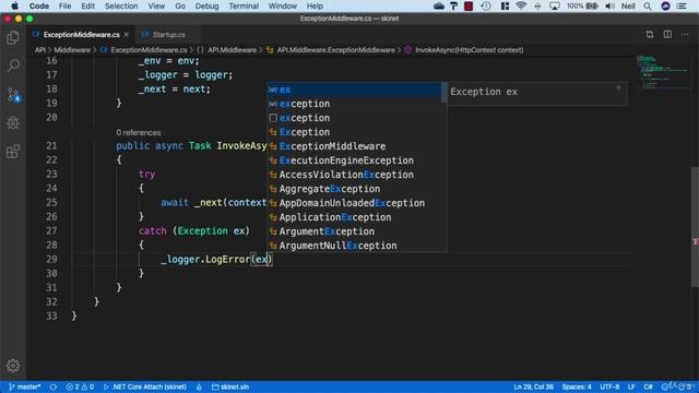 053 Creating Exception handler middleware смотреть онлайн