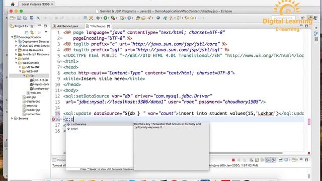 29 Add Data in SQL Database Using JSTL Tag | Online Training Download app from below link смотреть онлайн