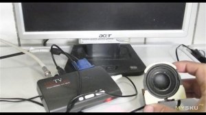 Обзор DVB-T2 приёмника с VGA выходом (разъмом) и подключение внешнего ТВ тюнера к монито... | #Обзо