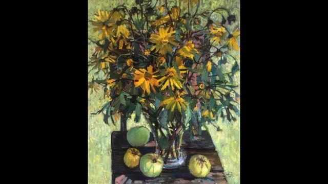 Флоксы, жёлтые, полевые цветы масло | Floral paintings -художник Ариша Норлогуянова | Norloguyanov смотреть онлайн