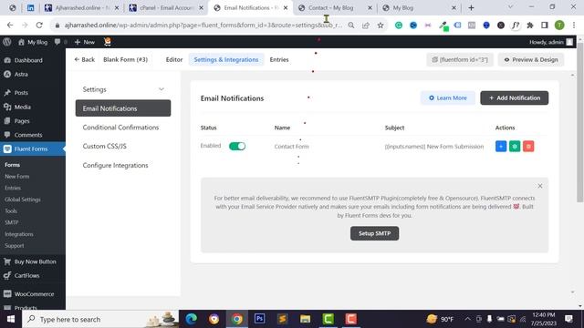How to Create a Contact Form in WordPress & Configure WP Mail SMTP, Webmail To Gmail смотреть онлайн