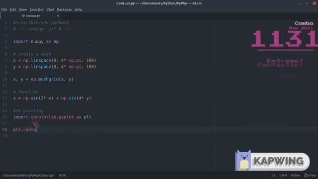 A simple example of a contour plot in Python смотреть онлайн