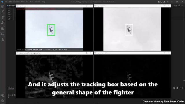 Tracking a fighter jet using a simple tracker | OpenCV Python Object Tracking Motion Detector смотреть онлайн