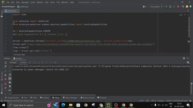 Selenium tutorial with Python Hindi #32 - Console Logs смотреть онлайн