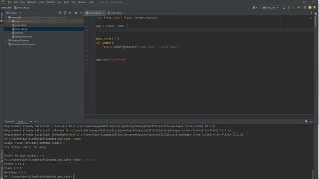 Criar site com Python e Flask - Problema: jinja2exceptionsTemplateNotFoun1 смотреть онлайн