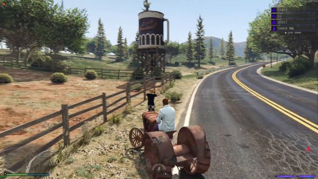 Je manifeste en tracteur mdr (GTA 5 RP) смотреть онлайн