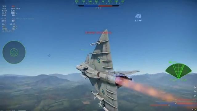 JA 37 VIGGEN GAMEPLAY | INSANE 30G SkyFlash Missile & Reverse THRUST (War Thunder Direct HIT) смотреть онлайн