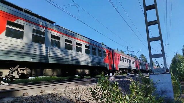 ЭТ2М-053 Мчится на станцию "79км"|Санкт-Петербург смотреть онлайн