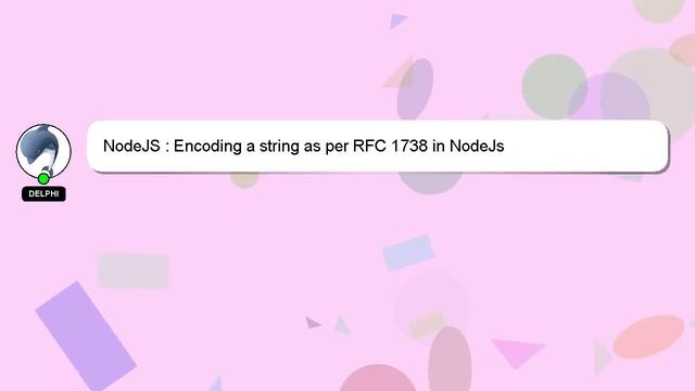 NodeJS : Encoding a string as per RFC 1738 in NodeJs смотреть онлайн