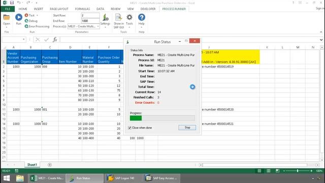 ME21 - Create Multi-Line Purchase Orders From Excel смотреть онлайн
