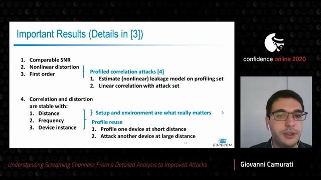 CONFidence 2020: Understanding Screaming Channels (Giovanni Camurati) смотреть онлайн
