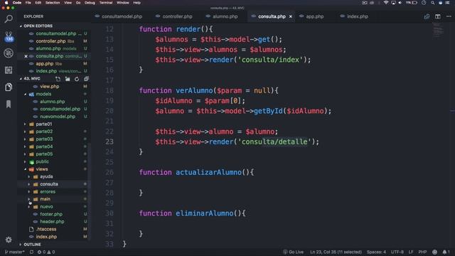 Ejemplo de MVC con PHP Parte 7 | Curso PHP y MySQL #50 смотреть онлайн
