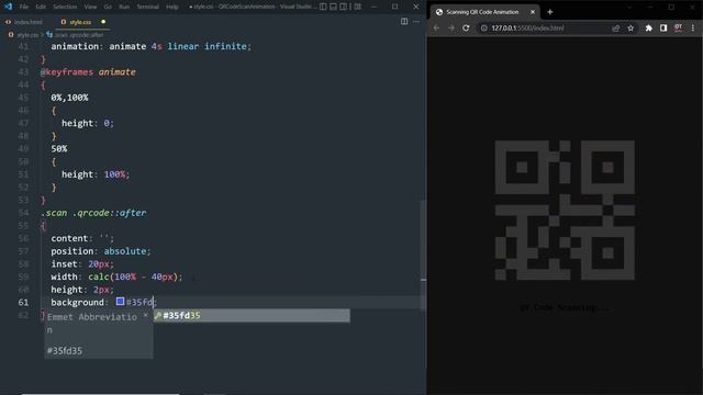 HTMLvaCSS yordamida yaratilgan"QR Code Scanner" animatsiyasi(online tutorials tomonidan yaratilgan) смотреть онлайн