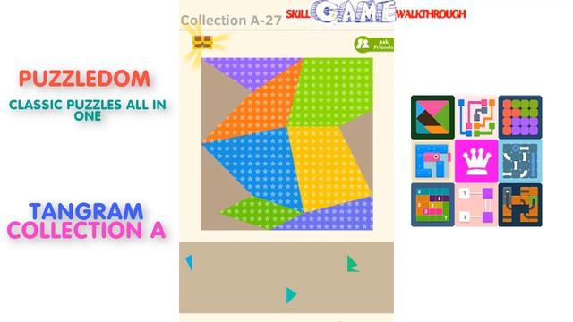 Puzzledom - Tangram Collection A Level 1 - 50 - Walkthrough смотреть онлайн