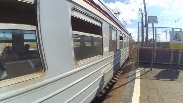 Электропоезд ЭД4М-0181 станция Нара 8.08.2016 смотреть онлайн