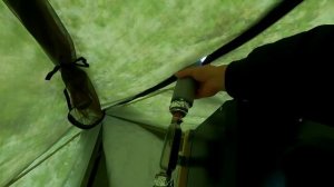 Палатка СТЭК Куб дубль с дизельным отопителем в мороз