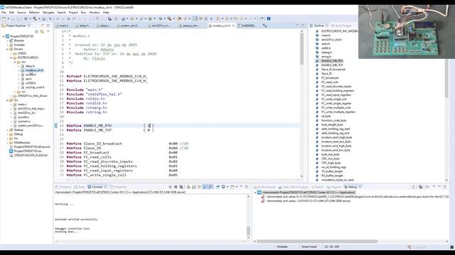 W5500 e STM32F103 - ModbusTCP/RTU Client/Master смотреть онлайн