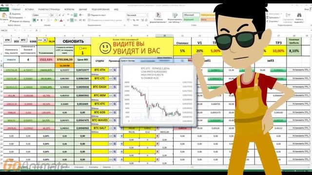 Мой криптовалютный портфель итоги трёх месяцев хранения. Обзор с помощью EXCEL ORDERS CONTROL смотреть онлайн