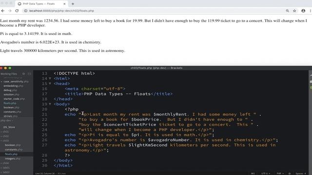 03 PHP Types, Variables and Constants смотреть онлайн