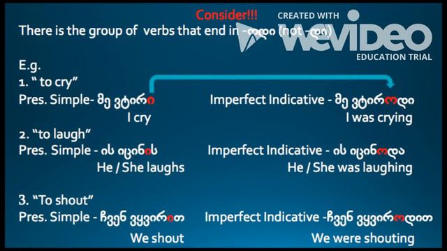 Imperfect Indicative (Past continuous) in the Georgian language смотреть онлайн