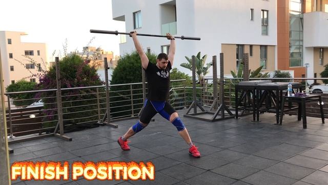 ПРИСЕДАНИЯ В НОЖНИЦАХ СО ШТАНГОЙ НАД ГОЛОВОЙ/Overhead squats in split position/Weightlifting смотреть онлайн