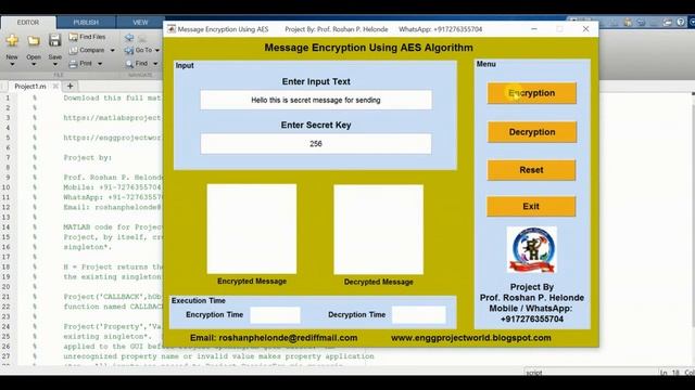 Message Encryption Using AES Algorithm in Matlab Project Source Code смотреть онлайн
