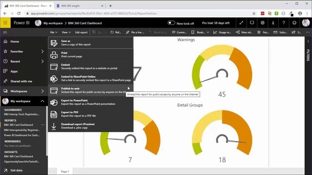 Add Power BI Model Checker Health BIM 360 Dashboard смотреть онлайн