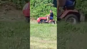 Работа трактора -газонокосилки MTD RH 115/76