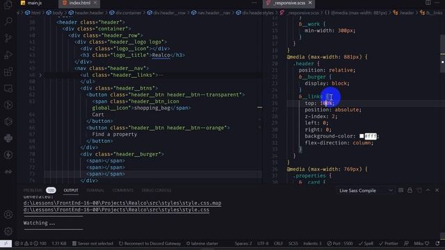 HTML/CSS || Realco - final (burger menu) смотреть онлайн