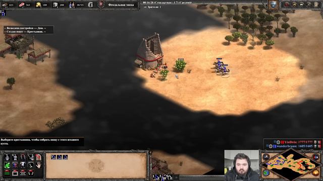 Wanderbraun впервые за полтора года играет 1vs1 Аравию в Age Of Empires 2