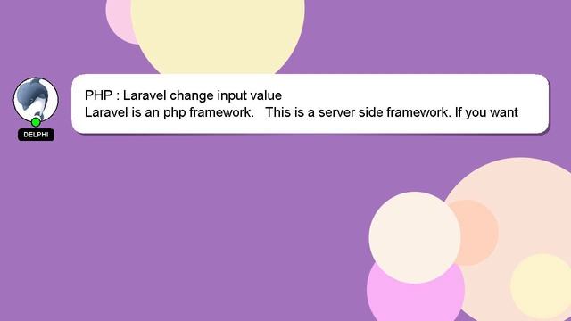 PHP : Laravel change input value смотреть онлайн