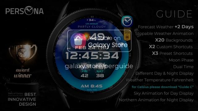 PERSONA Guide - Watch face for Samsung смотреть онлайн