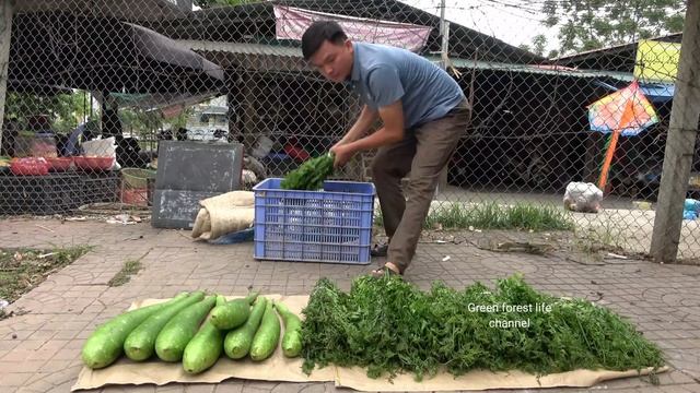 Picking wild vegetables from a primeval forest on the mountain. Robert | Green forest life смотреть онлайн
