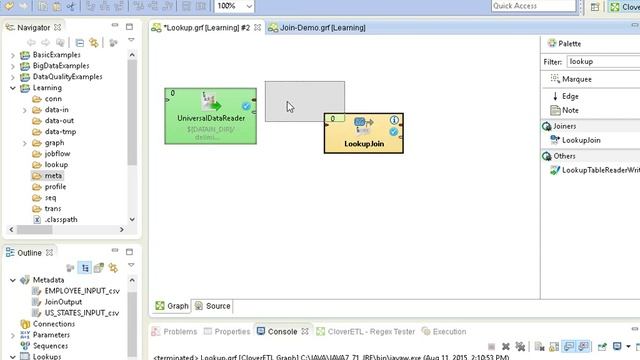 CloverETL - learn to perform Simple Lookup Join Operation смотреть онлайн