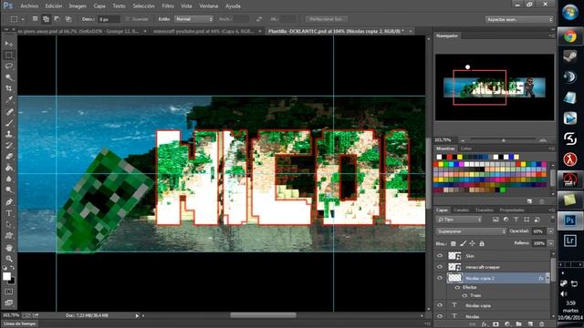 Speed Art Como Hacer Banner Youtube Minecraft | Photoshop cc 6 смотреть онлайн