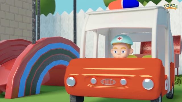 Машинку строим вместе, Скорая в пути - Детская Песня | Городок Малышей