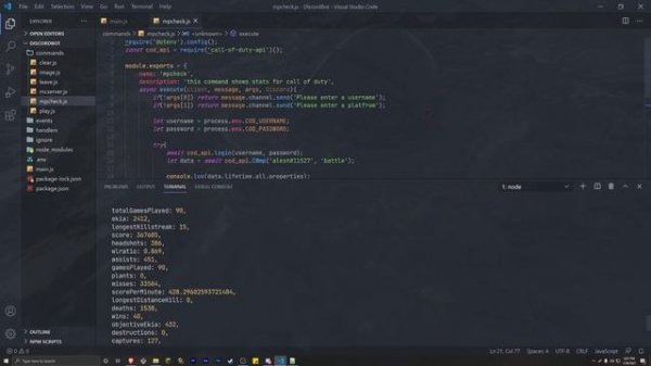 Code Your Own Discord Bot - Call Of Duty Discord Bot (2021)