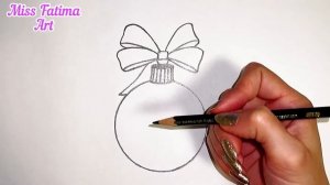 Новогодний Рисунок За 10 Минут | Очень Простой Новогодний Рисунок |Как Нарисовать Новогоднюю Игрушк