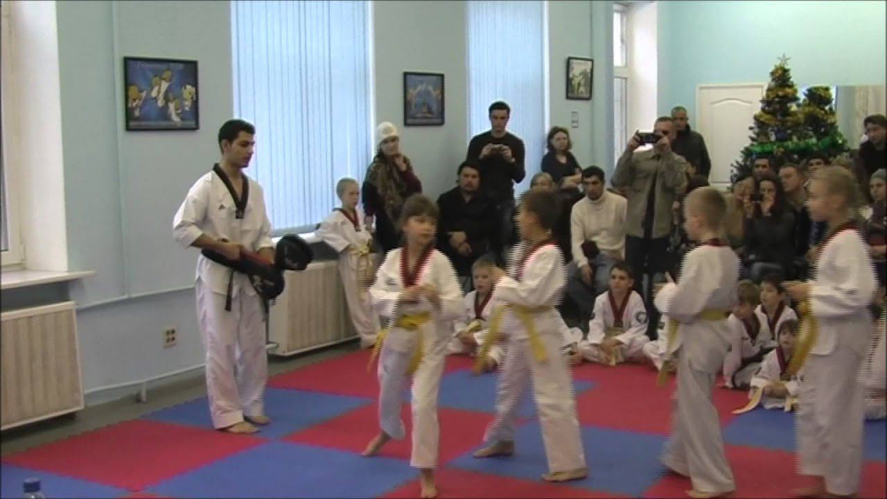 Taekwondo WTF. 22.12.2013 Аттестация на жёлто-зелёный пояс. смотреть онлайн