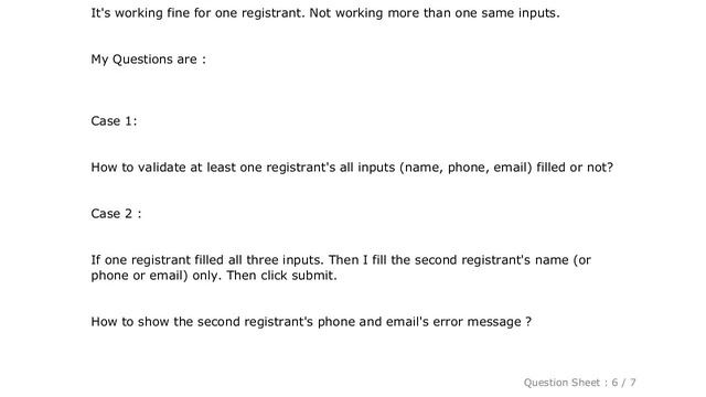 HTML : How to validate at least one input from inputs array using jquery смотреть онлайн