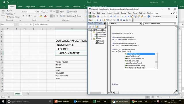 Learn MS Excel - Video 405- VBA - Create Outlook Appointment in Calendar смотреть онлайн