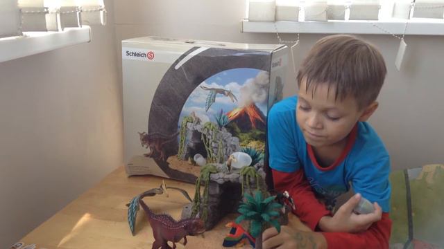 пещера динозавров Schleich 42261 смотреть онлайн