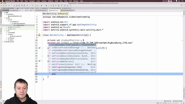 Kotlin android development tutorial: video streaming with VideoView смотреть онлайн