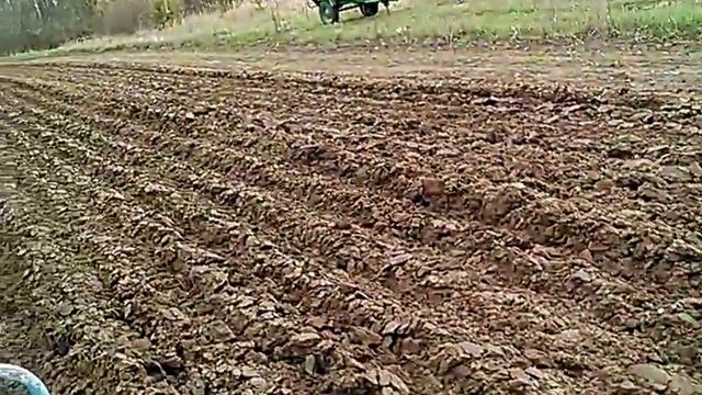 Пашем мотоблоком МТЗ -06 с адаптером. смотреть онлайн